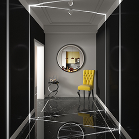 Corridoio Arredato di Nero