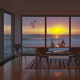 Tramonto sull'oceano